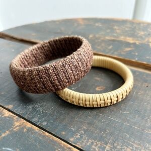Set of 2 woven bangles